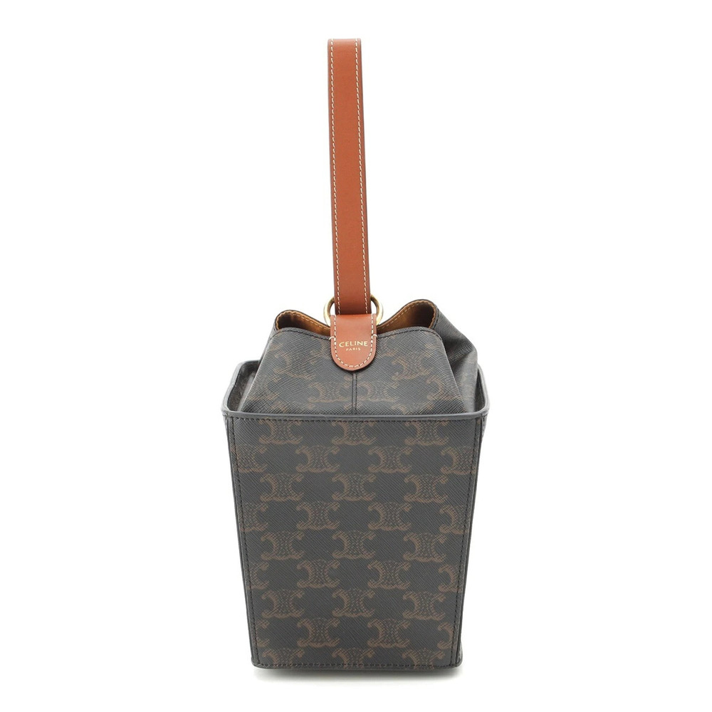 Celine Triomphe Strap Handbag Brown